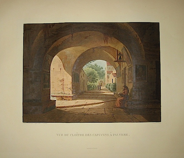  Vue du cloitre des Capucins à  Palerme 1822-1826 Parigi 